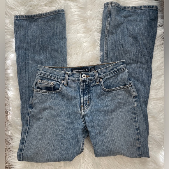 EXPRESS VINTAGE Y2K Low rise flare Jeans - Picture 1 of 11